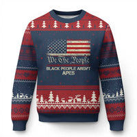 Black People Aren't Apes Ugly Christmas Sweater We The People Anti Racist Protest