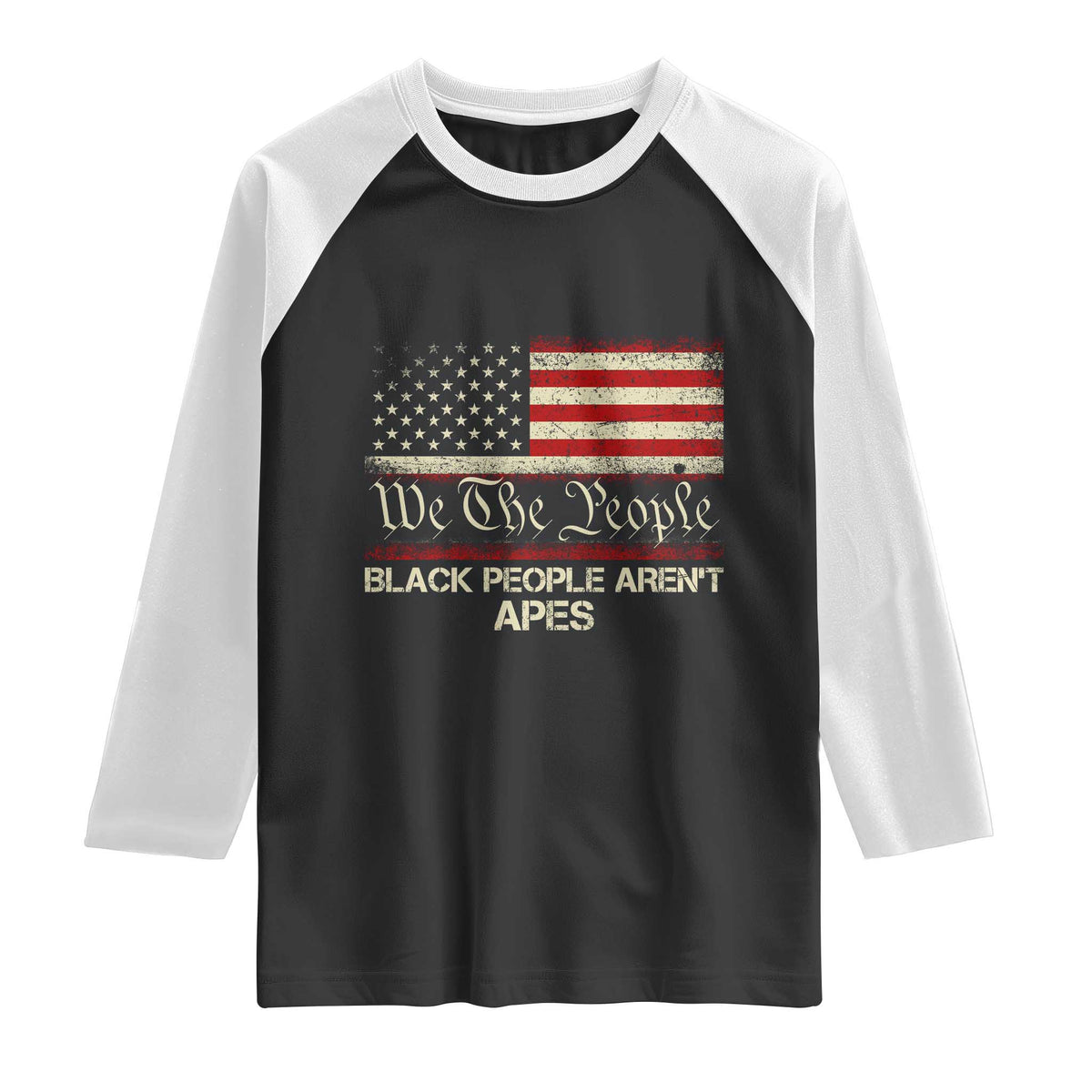 Black People Aren't Apes Raglan Shirt We The People Anti Racist Protest