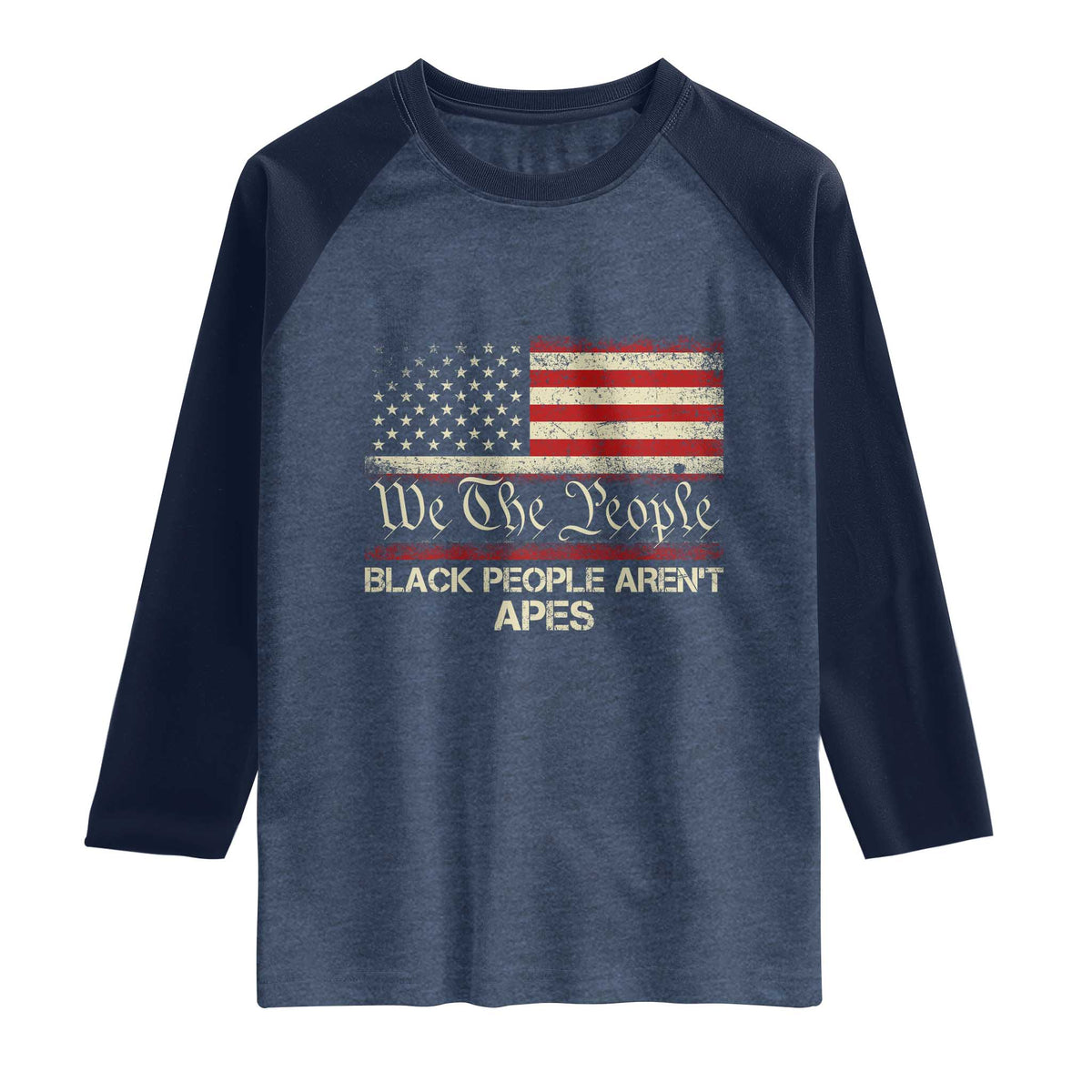 Black People Aren't Apes Raglan Shirt We The People Anti Racist Protest