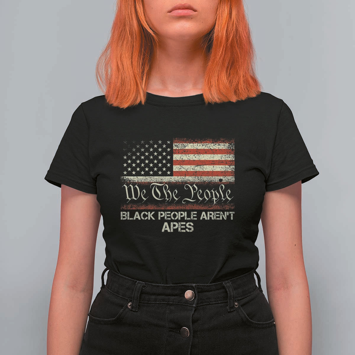 Black People Aren't Apes T Shirt For Women We The People Anti Racist Protest