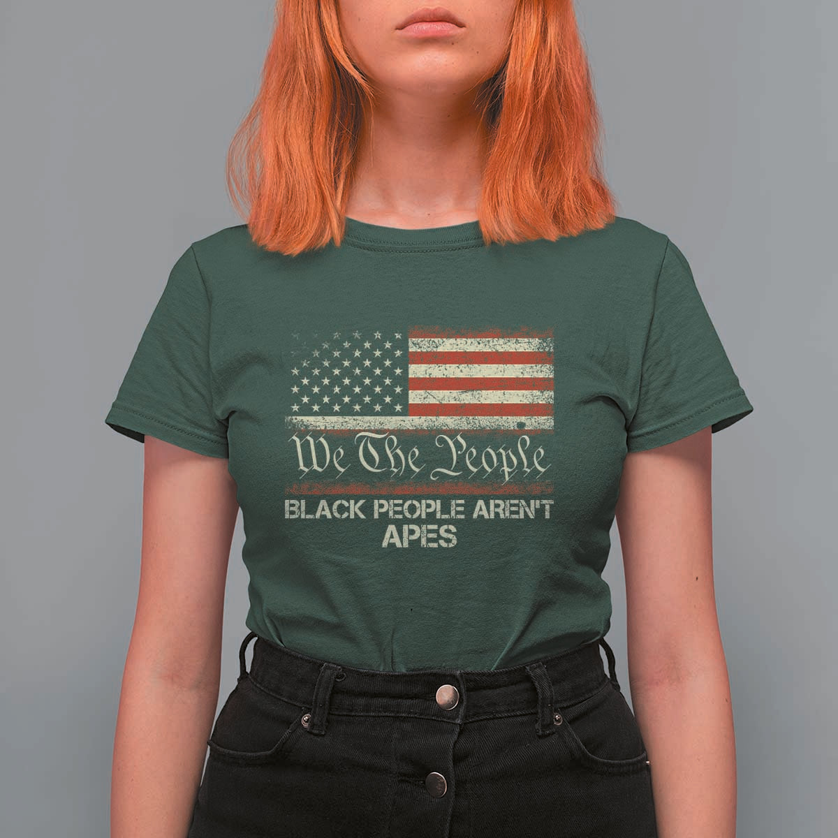 Black People Aren't Apes T Shirt For Women We The People Anti Racist Protest