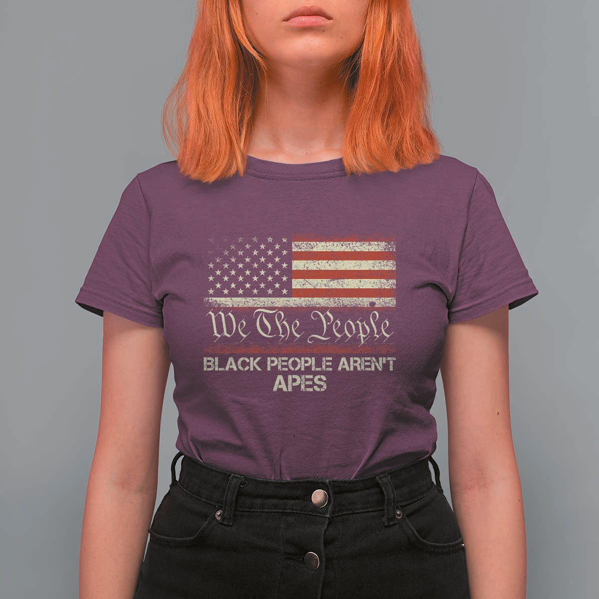 Black People Aren't Apes T Shirt For Women We The People Anti Racist Protest