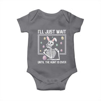 Funny Easter Skeleton Baby Onesie I'll Just Wait Until The Hunt Is Over