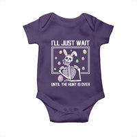 Funny Easter Skeleton Baby Onesie I'll Just Wait Until The Hunt Is Over