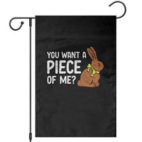 You Want A Piece Of Me Garden Flag Funny Easter Chocolate Bunny