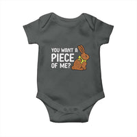 You Want A Piece Of Me Baby Onesie Funny Easter Chocolate Bunny
