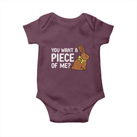 You Want A Piece Of Me Baby Onesie Funny Easter Chocolate Bunny