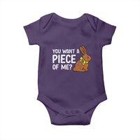 You Want A Piece Of Me Baby Onesie Funny Easter Chocolate Bunny