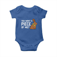 You Want A Piece Of Me Baby Onesie Funny Easter Chocolate Bunny