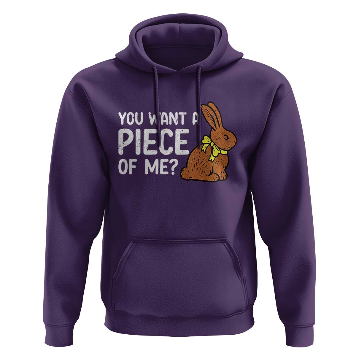 You Want A Piece Of Me Hoodie Funny Easter Chocolate Bunny