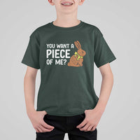 You Want A Piece Of Me T Shirt For Kid Funny Easter Chocolate Bunny