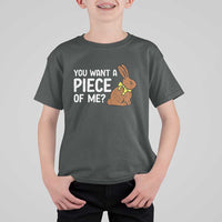 You Want A Piece Of Me T Shirt For Kid Funny Easter Chocolate Bunny