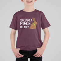 You Want A Piece Of Me T Shirt For Kid Funny Easter Chocolate Bunny