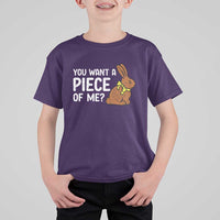 You Want A Piece Of Me T Shirt For Kid Funny Easter Chocolate Bunny