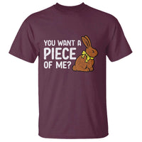 You Want A Piece Of Me T Shirt Funny Easter Chocolate Bunny