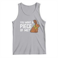 You Want A Piece Of Me Tank Top Funny Easter Chocolate Bunny