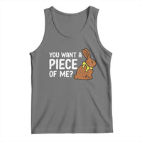 You Want A Piece Of Me Tank Top Funny Easter Chocolate Bunny