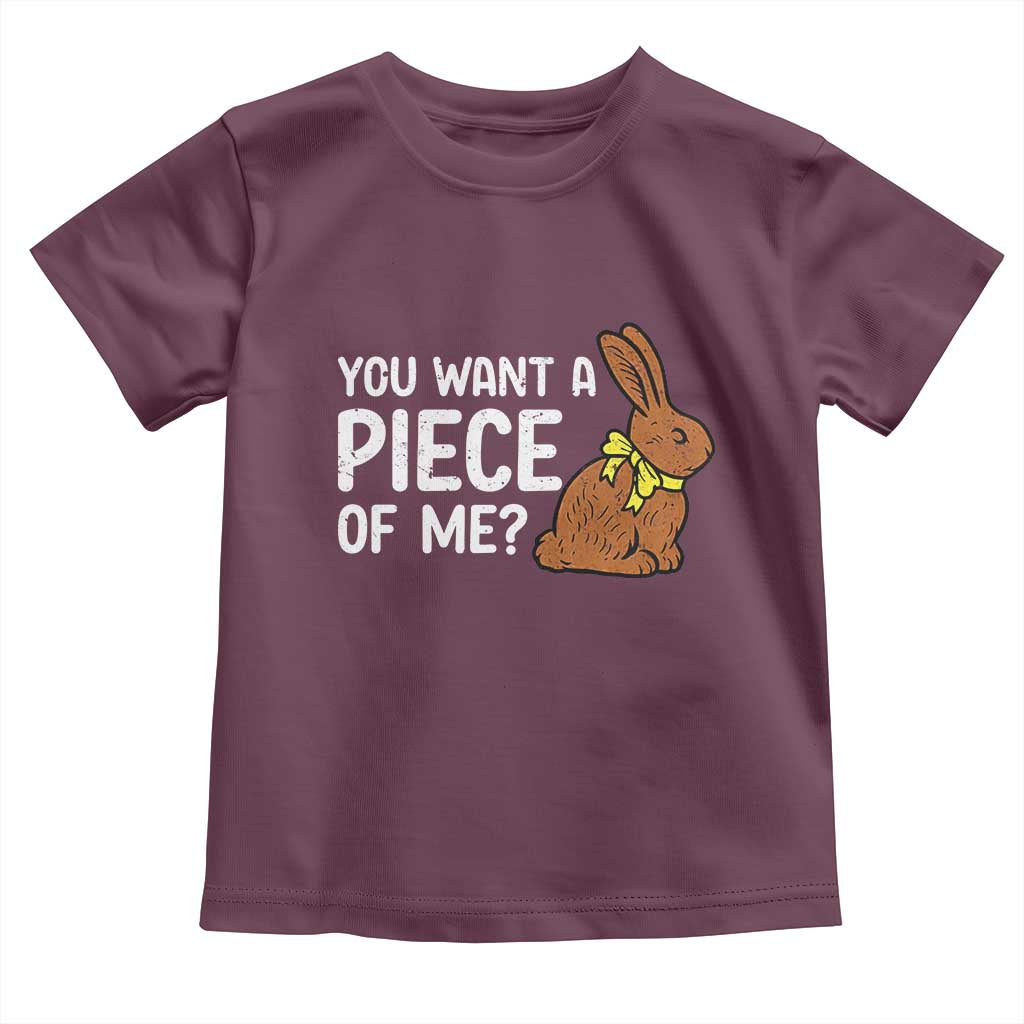You Want A Piece Of Me Toddler T Shirt Funny Easter Chocolate Bunny