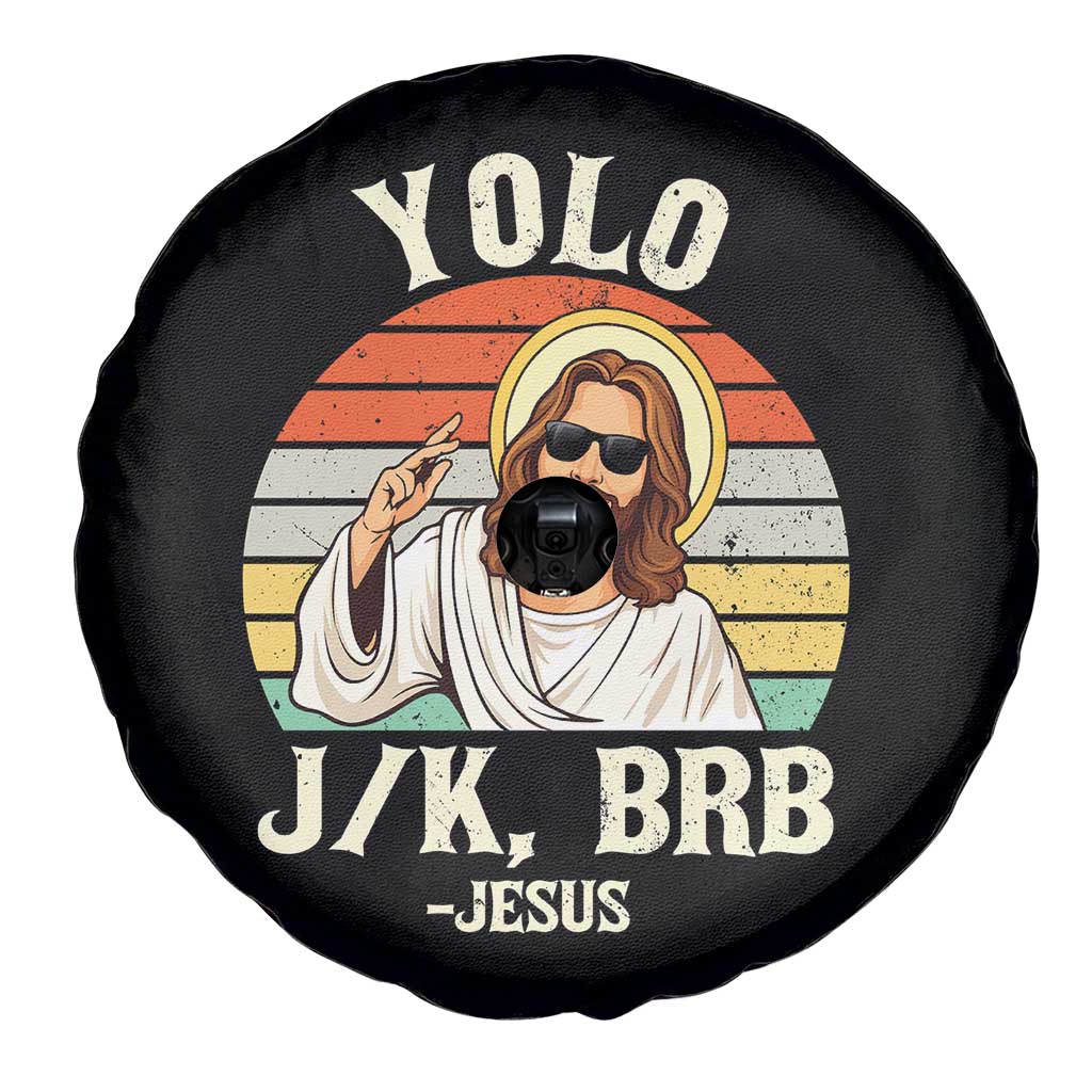 Yolo Jk BRB Jesus Spare Tire Cover Funny Easter Christian