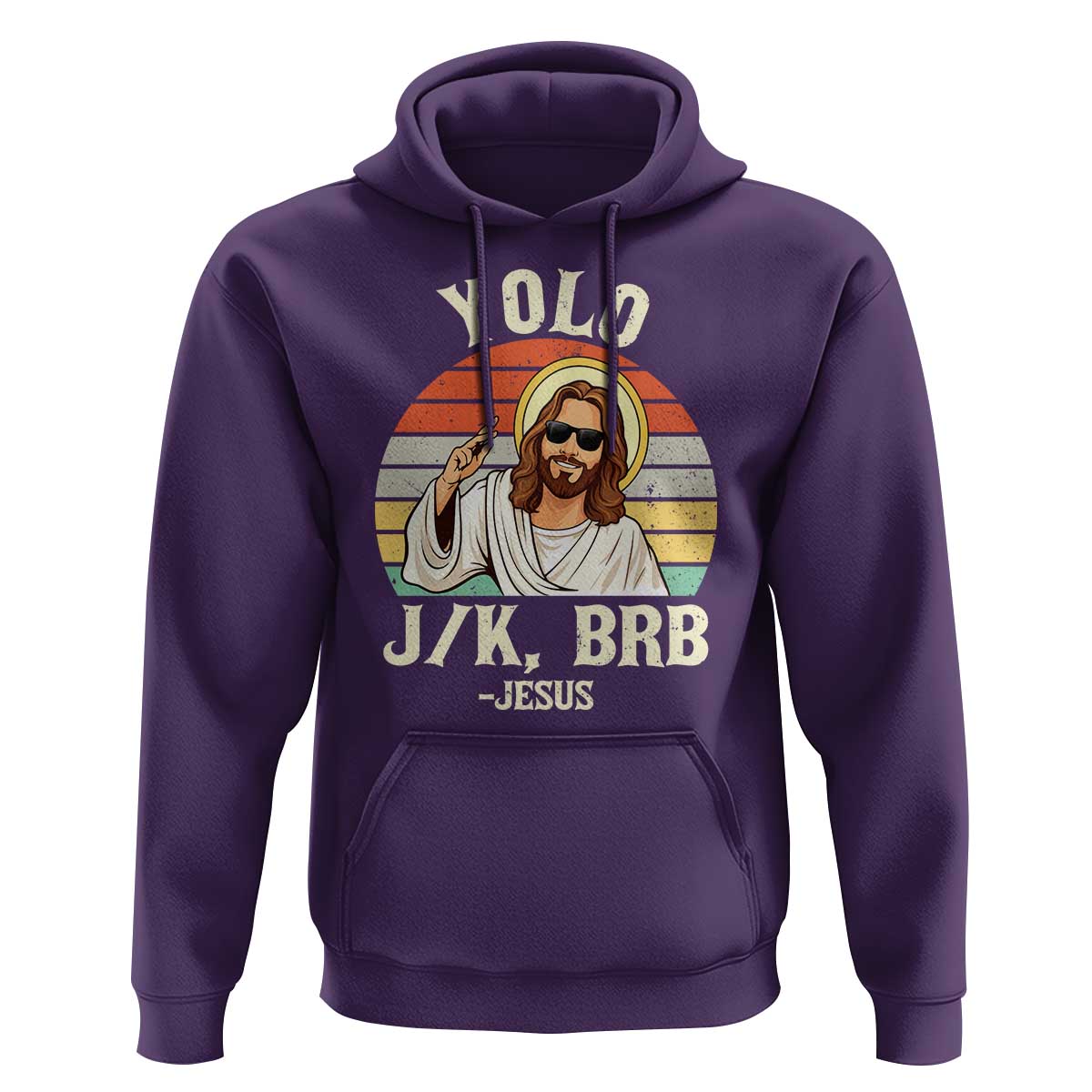 Yolo Jk BRB Jesus Hoodie Funny Easter Christian