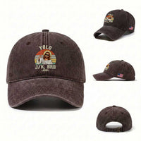 Yolo Jk BRB Jesus Washed Cotton Baseball Cap Funny Easter Christian