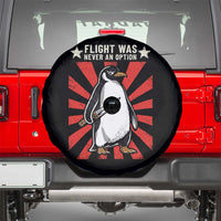 Flight was Never an Option Spare Tire Cover Funny Penguin Knife Sarcastic