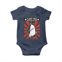 Flight was Never an Option Baby Onesie Funny Penguin Knife Sarcastic