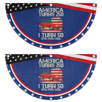 America Turns 250 I Turn 50 1976 50th Birthday Patriotic Fan Flag Sports Car Retro Americana