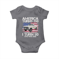 America Turns 250 I Turn 50 1976 50th Birthday Baby Onesie Vintage Classic Original American Old Pickup Truck