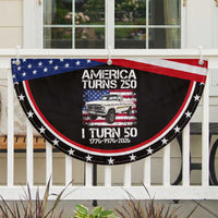 America Turns 250 I Turn 50 1976 50th Birthday Patriotic Fan Flag Vintage Classic Original American Old Pickup Truck