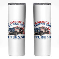 America Turns 250 I Turn 50 1976 50th Birthday Skinny Tumbler Compact Classic Off-road SUV