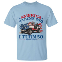 America Turns 250 I Turn 50 1976 50th Birthday T Shirt Compact Classic Off-road SUV