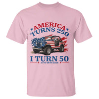 America Turns 250 I Turn 50 1976 50th Birthday T Shirt Compact Classic Off-road SUV