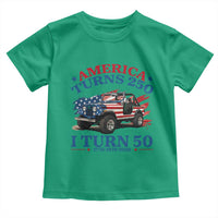 America Turns 250 I Turn 50 1976 50th Birthday Toddler T Shirt Compact Classic Off-road SUV