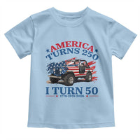 America Turns 250 I Turn 50 1976 50th Birthday Toddler T Shirt Compact Classic Off-road SUV