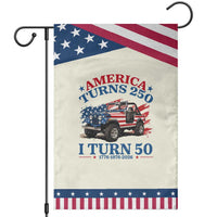 America Turns 250 I Turn 50 1976 50th Birthday Patriotic Garden Flag Compact Classic Off-road SUV