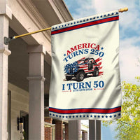 America Turns 250 I Turn 50 1976 50th Birthday Patriotic Garden Flag Compact Classic Off-road SUV