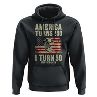 America Turns 250 I Turn 50 1976 50th Birthday Hoodie Patriotic Cowboy Cowgirl Rodeo 4th of July