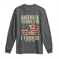 America Turns 250 I Turn 50 1976 50th Birthday Long Sleeve Shirt Patriotic Cowboy Cowgirl Rodeo 4th of July