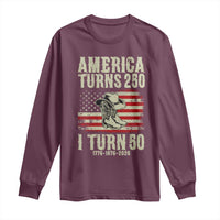 America Turns 250 I Turn 50 1976 50th Birthday Long Sleeve Shirt Patriotic Cowboy Cowgirl Rodeo 4th of July