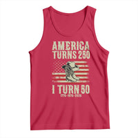 America Turns 250 I Turn 50 1976 50th Birthday Tank Top Patriotic Cowboy Cowgirl Rodeo 4th of July