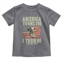 America Turns 250 I Turn 50 1976 50th Birthday Toddler T Shirt Patriotic Cowboy Cowgirl Rodeo 4th of July