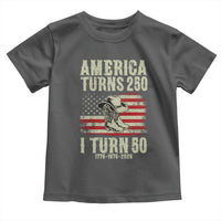 America Turns 250 I Turn 50 1976 50th Birthday Toddler T Shirt Patriotic Cowboy Cowgirl Rodeo 4th of July