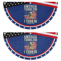 America Turns 250 I Turn 50 1976 50th Birthday Patriotic Fan Flag Cowboy Cowgirl Rodeo 4th of July