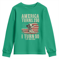 America Turns 250 I Turn 50 1976 50th Birthday Youth Sweatshirt Patriotic Cowboy Cowgirl Rodeo 4th of July