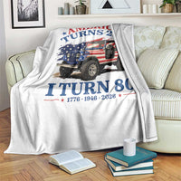 America Turns 250 I Turn 80 1946 80th Birthday Throw Blanket Compact Classic Off-road SUV