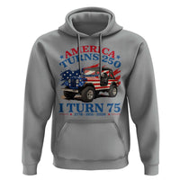 America Turns 250 I Turn 75 1951 75th Birthday Hoodie Compact Classic Off-road SUV