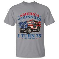 America Turns 250 I Turn 75 1951 75th Birthday T Shirt Compact Classic Off-road SUV