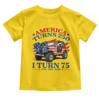 America Turns 250 I Turn 75 1951 75th Birthday Toddler T Shirt Compact Classic Off-road SUV
