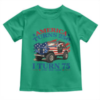 America Turns 250 I Turn 75 1951 75th Birthday Toddler T Shirt Compact Classic Off-road SUV